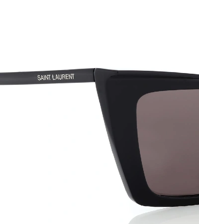 Saint Laurent Pointed Cat-eye Acetate Sunglasses In Black