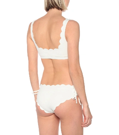 Shop Marysia Palm Springs Tie Bikini Top In White