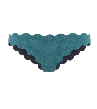 Shop Marysia Antibes Reversible Bikini Bottoms In Blue