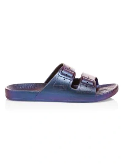 Shop Freedom Moses Metallic Plastic Pool Slides In Twilight