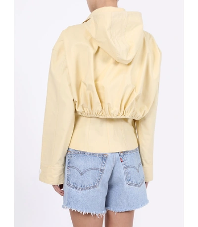 Shop Jacquemus La Veste Mimosa Hooded Jacket In Yellow