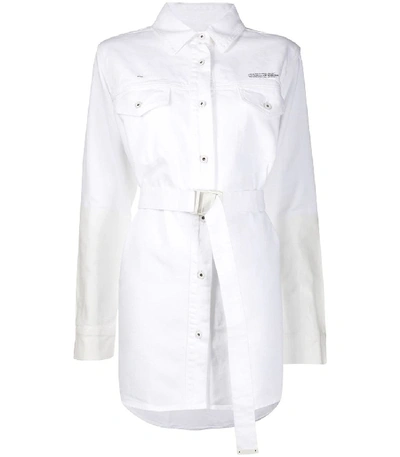 Shop Off-white Crisp White Shirt Dress