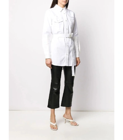 Shop Off-white Crisp White Shirt Dress