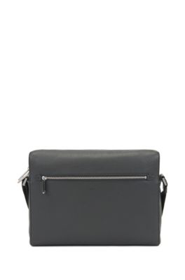 boss leather messenger bag