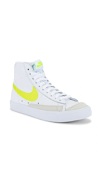 Shop Nike Blazer Mid '77 Trainer In White, Lemon, Venom & Platinum
