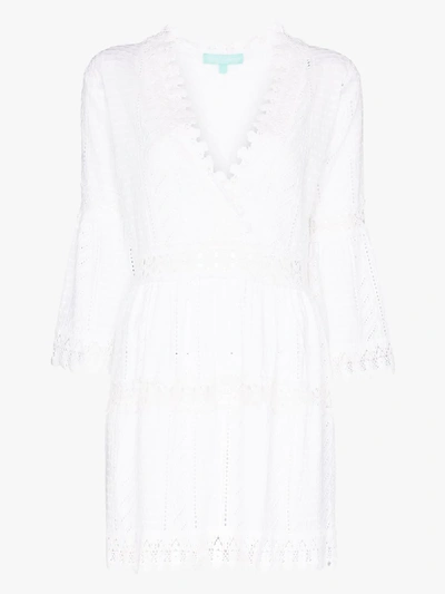 Shop Melissa Odabash Victoria Embroidered Beach Dress In White