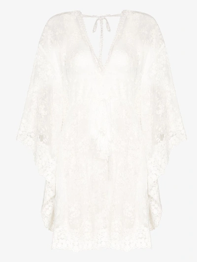 Shop Melissa Odabash Cindy Lace Beach Cover-up In White