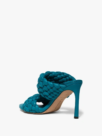 Shop Bottega Veneta Blue Bv Curve 95 Leather Sandals