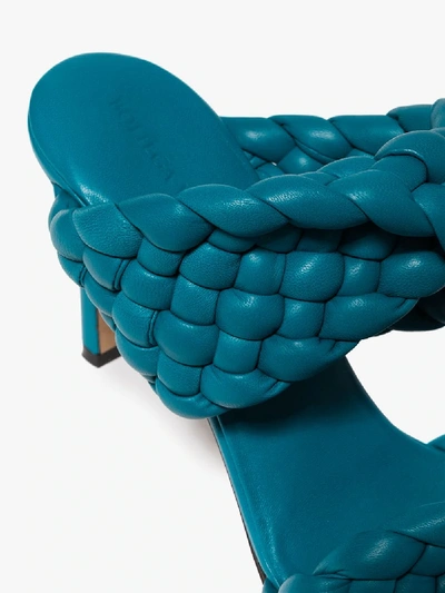 Shop Bottega Veneta Blue Bv Curve 95 Leather Sandals