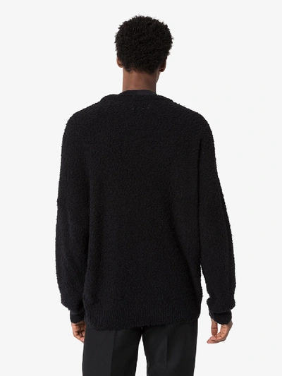 Shop 032c Textured Logo Sweatshirt In Black