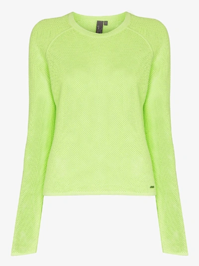 Shop Sweaty Betty Idol Mesh Jumper In Green