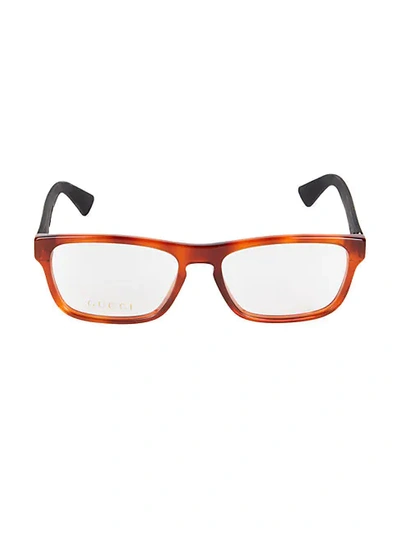 Shop Gucci 54mm Rectangle Optical Glasses In Orange