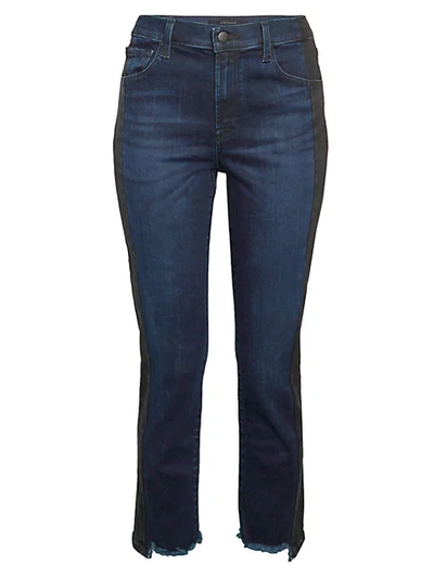 Shop J Brand Ruby High-rise Cropped Cigarette Jeans In Duality