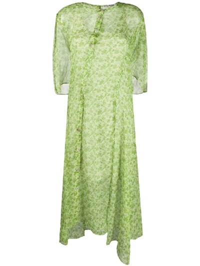 Shop Acne Studios Floral-print Dress In Green