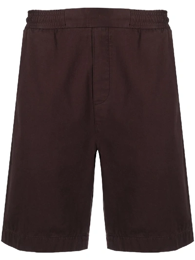 Shop Acne Studios Elasticated Shorts In Brown
