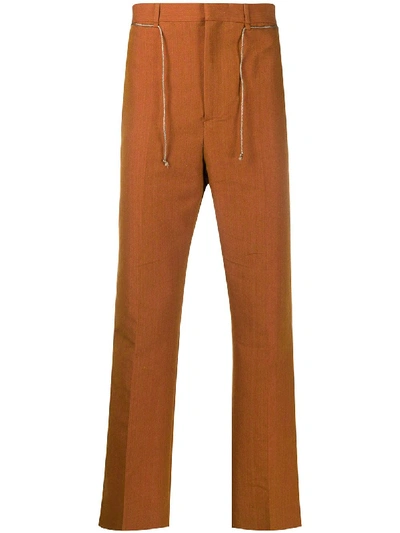 Shop Acne Studios Tailored Bootcut Trousers In Orange