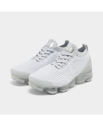 Shop Nike Men's Air Vapormax Flyknit 3 Running Sneakers From Finish Line In White/white