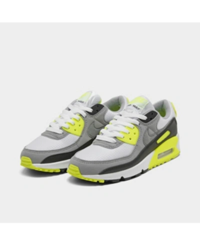 Shop Nike Women's Air Max 90 Casual Sneakers From Finish Line In White/ptclgy