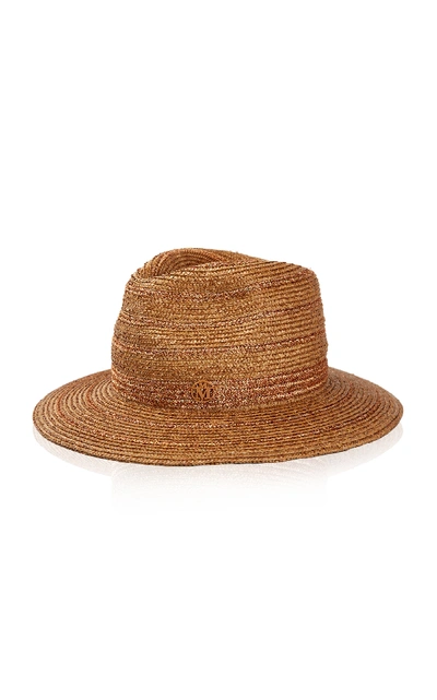 Shop Maison Michel Rico Straw Hat In Brown