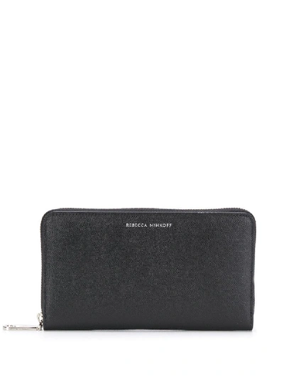 Shop Rebecca Minkoff Continental Leather Wallet In Black