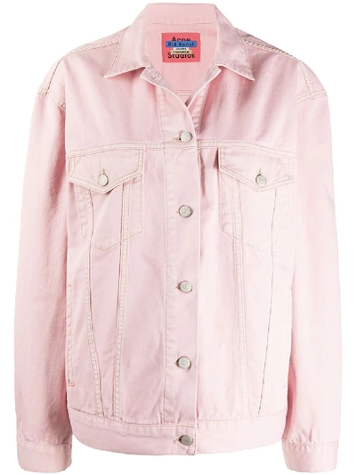 Shop Acne Studios 2000 Jeansjacke In Pink