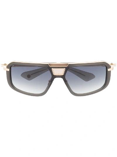 Shop Dita Eyewear Mach Eight Sunglasses In Grey