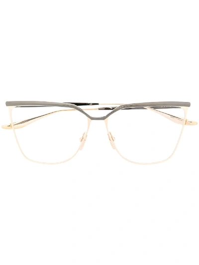 Shop Dita Eyewear Ravitte Two-tone Frame Glasses In Green