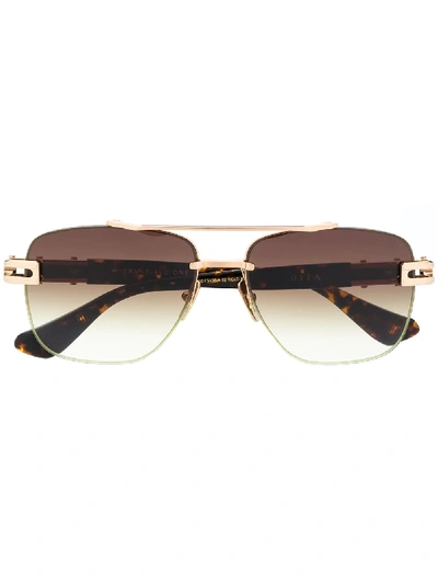 Shop Dita Eyewear Grand-evo One Sunglasses In Brown