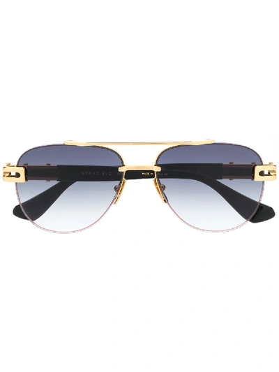 Shop Dita Eyewear Grand Evo Two Sunglasses In Black