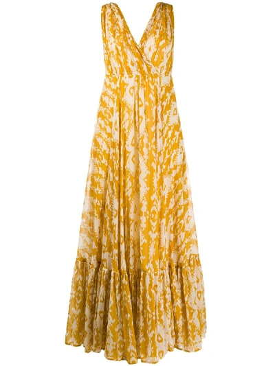 Shop Mes Demoiselles Flared Day Dress In Yellow