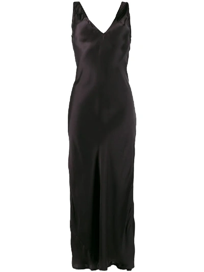 Shop Mes Demoiselles V-neck Slip Dress In Black
