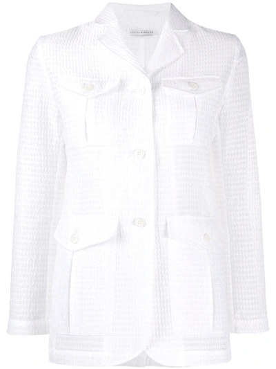 Shop Cecilie Bahnsen Textured Blazer In White
