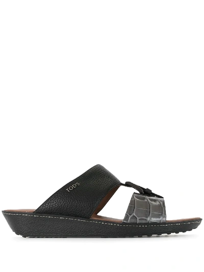 Shop Tod's Open-toe Sandals In Grey