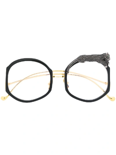 Shop Anna-karin Karlsson Rose Et Le Rêve Glasses In Black