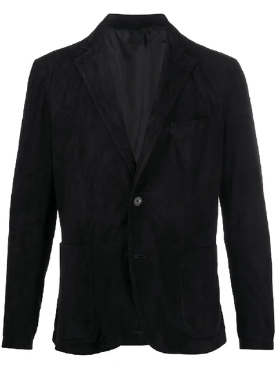 Shop Tagliatore Fitted Panelled Blazer In Black