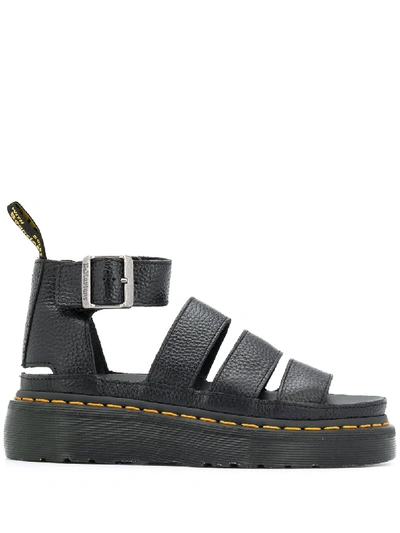 Shop Dr. Martens' Open Toe Platform Sandals In Black
