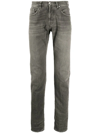 Shop Eleventy Straight-leg Jeans In Grey