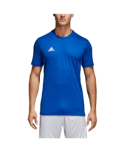 Shop Adidas Originals Men's Core18 Regular Fit Soccer Jersey In Bold Blue/white