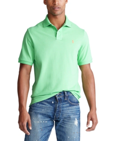 Shop Polo Ralph Lauren Men's Classic Fit Mesh Polo In New Lime Green