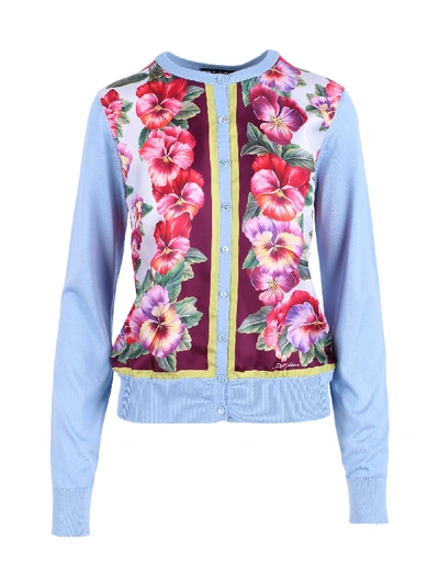 Shop Dolce & Gabbana Silk Sweater In Floral Print