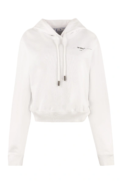 Shop Off-white Cotton Hoodie In White