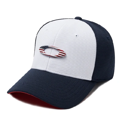 Shop Oakley Tincan Cap In White,navy