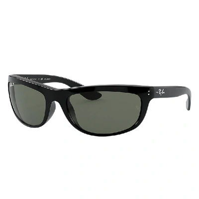 Ray Ban Balorama Sunglasses Black Frame Green Lenses Polarized 62-19 In Schwarz