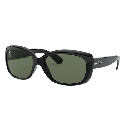 Shop Ray Ban Jackie Ohh Sunglasses Black Frame Green Lenses 58-17