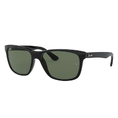 Ray Ban Rb4181 Sunglasses Black Frame Green Lenses 57-16 In Schwarz