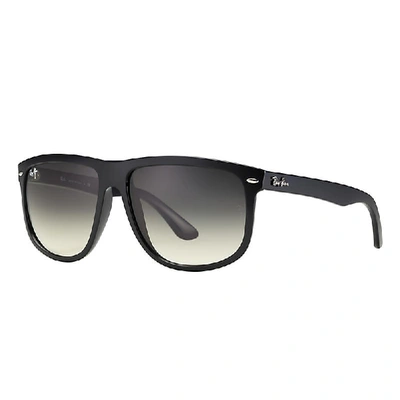 Shop Ray Ban Boyfriend Sunglasses Black Frame Grey Lenses 56-15