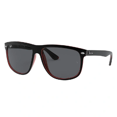 Ray Ban Boyfriend Sunglasses Black Frame Grey Lenses 56-15 In Black