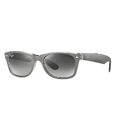 RAY BAN SUNGLASSES UNISEX NEW WAYFARER COLOR MIX - GUNMETAL FRAME GREY LENSES 55-18 