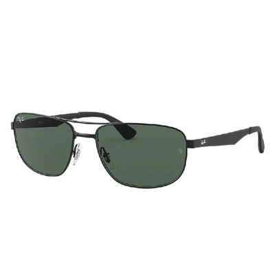Shop Ray Ban Rb3528 Sunglasses Black Frame Green Lenses 61-17