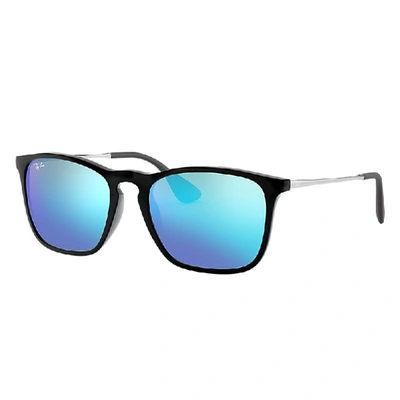 Shop Ray Ban Chris Sunglasses Gunmetal Frame Blue Lenses 54-18